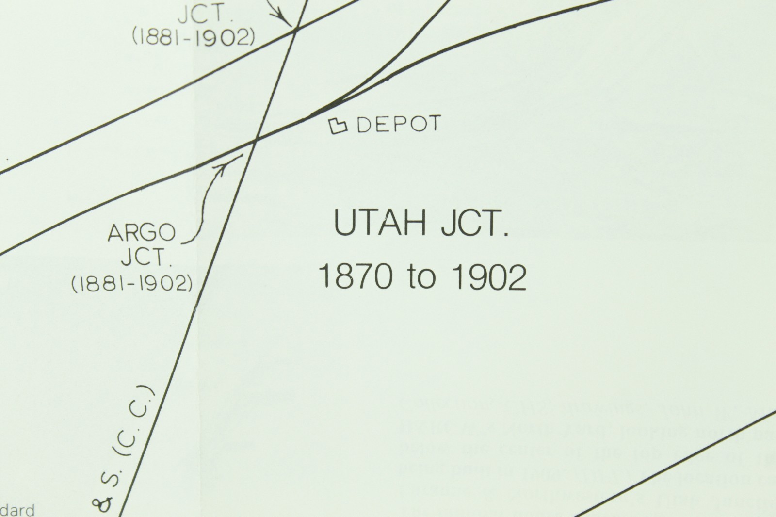 Vintage Utah JCT Timeline 1870-1949 1981 Railroad Map