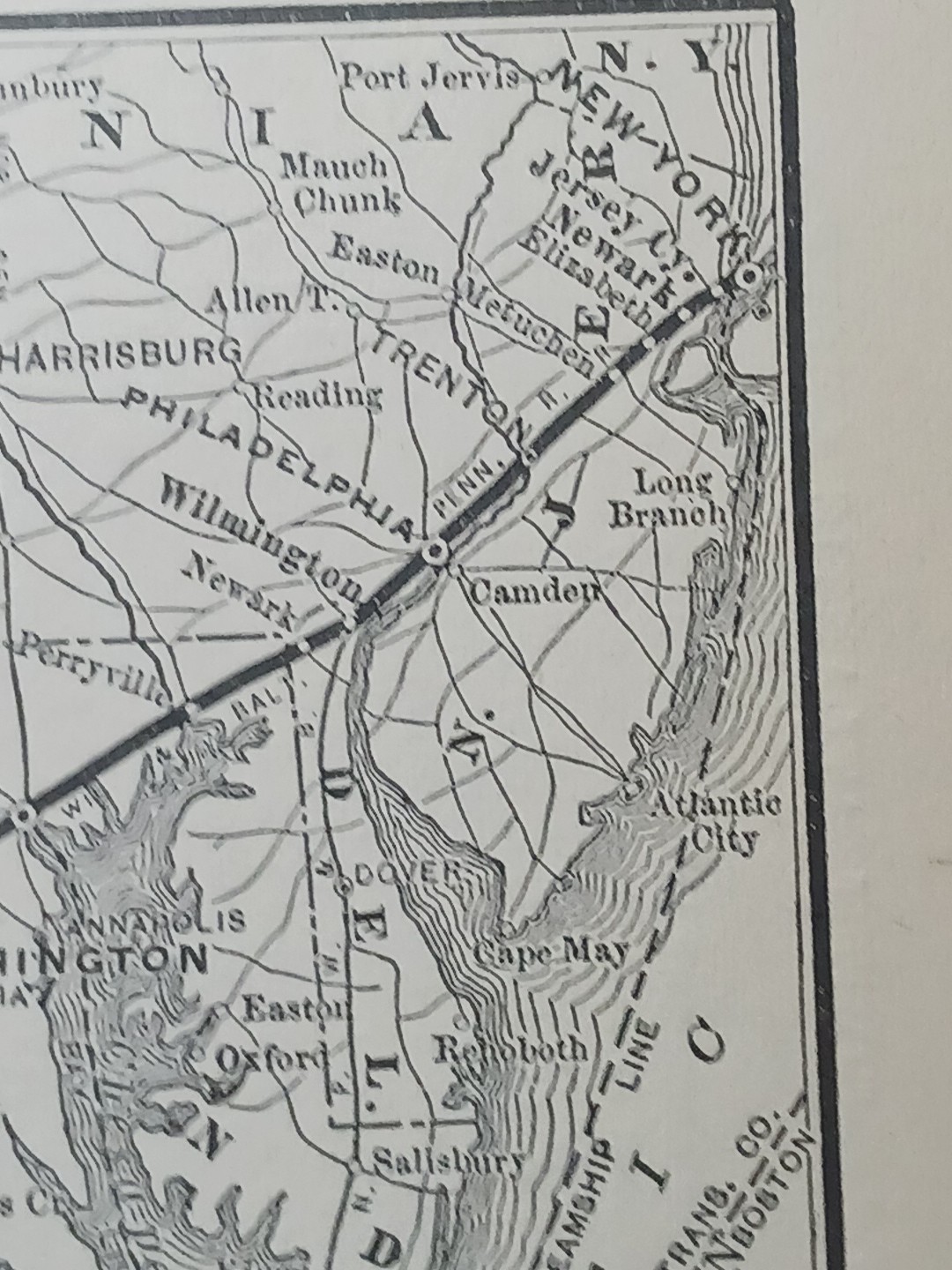 ~1904 Vintage Railroad Map CHESAPEAKE & OHIO RAILWAY all Train Routes & Stations