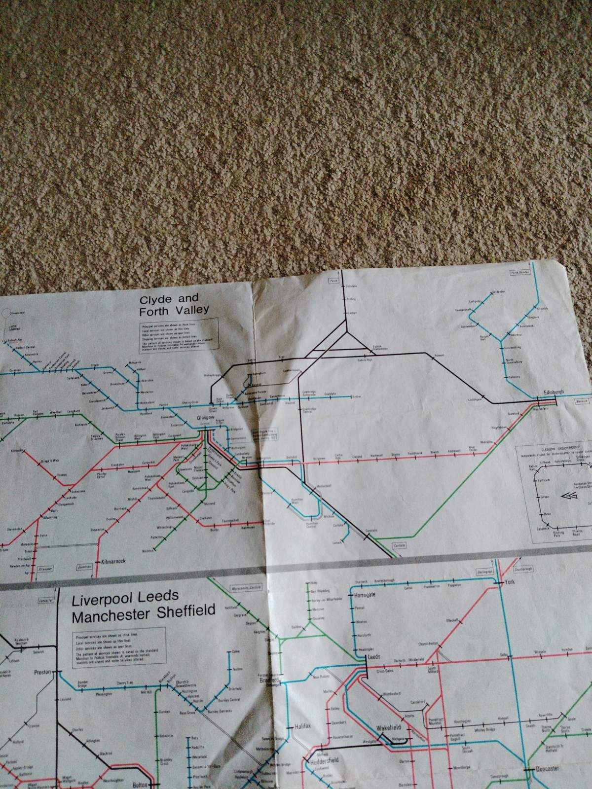 British Rail Passenger Network Map 1979-1980