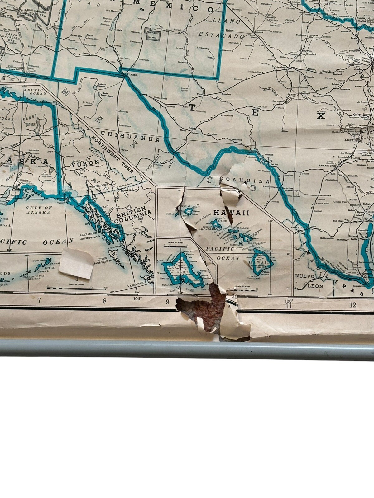 Vintage Map of Union Pacific Railroad United States