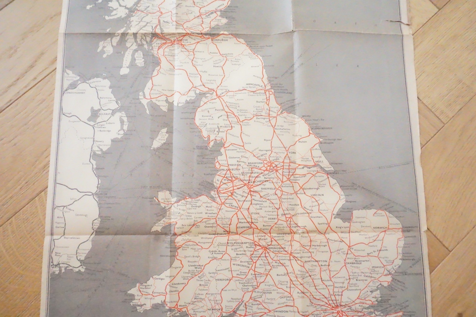 May 1960 British Rail London Midland Region Passenger Network Railway Map