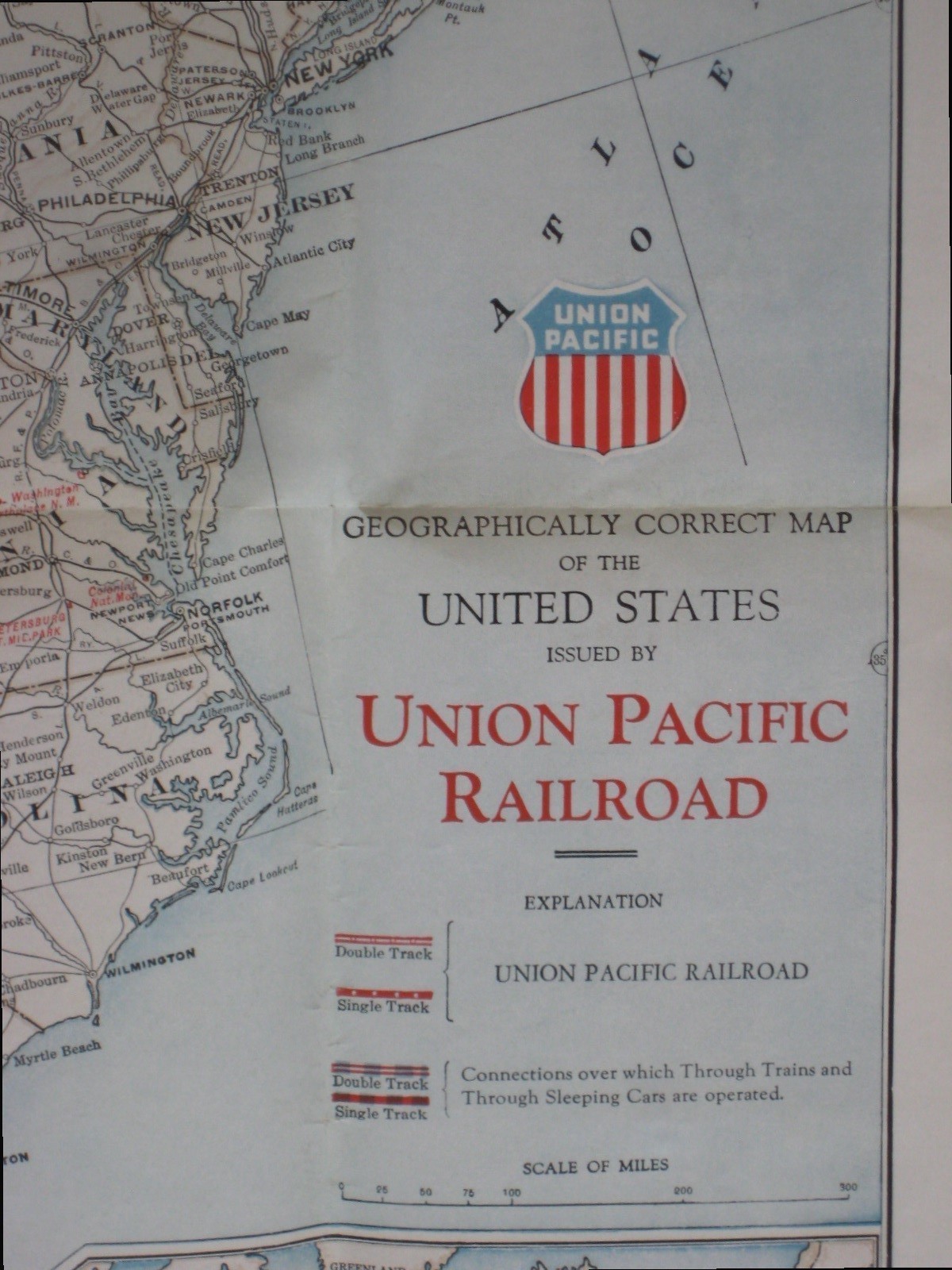 1949 UNION PACIFIC RAILROAD United States System Map Connections Photos History