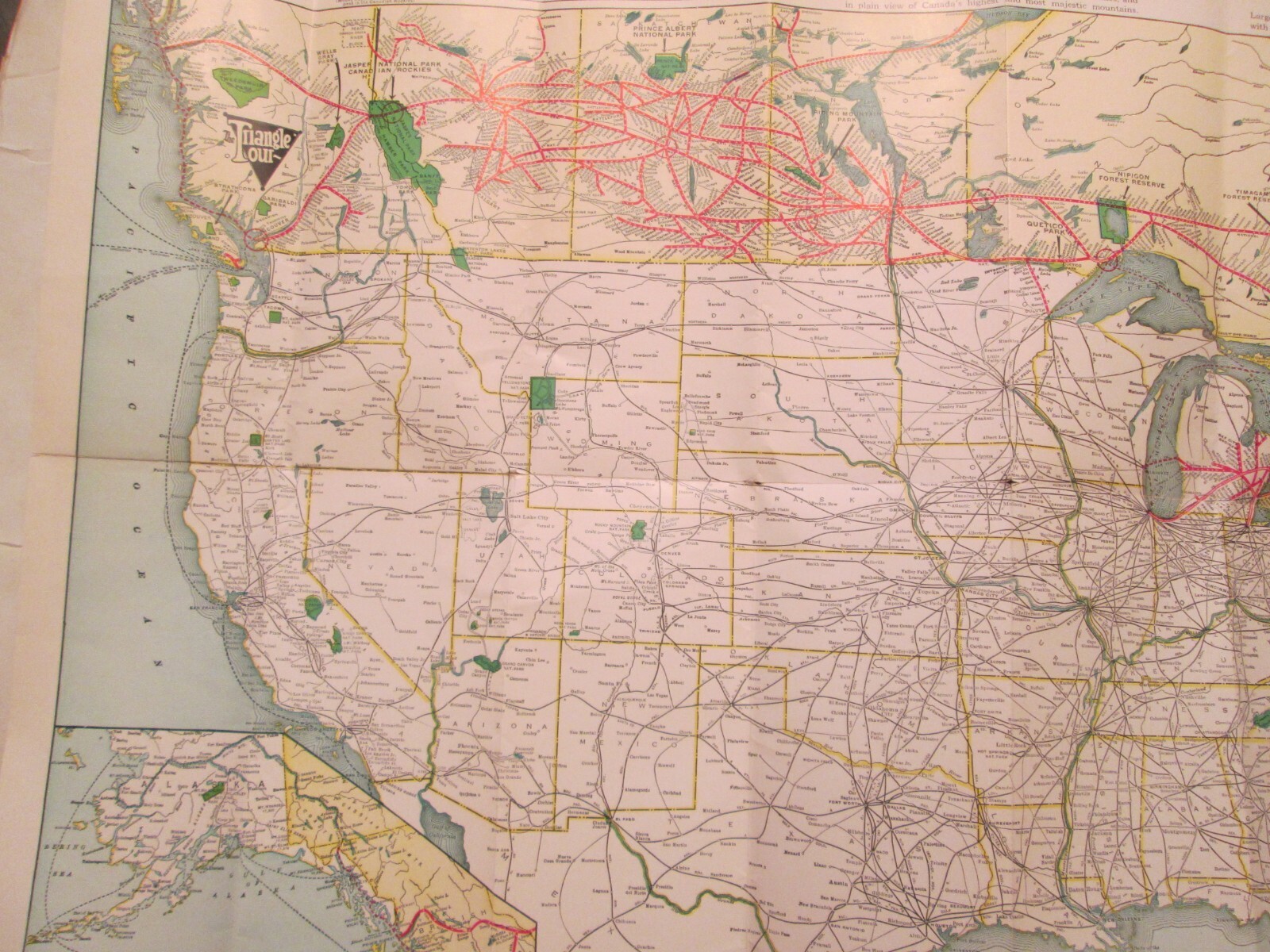 Canadian National Railway Tourist’s Map of Canada and United States 1936