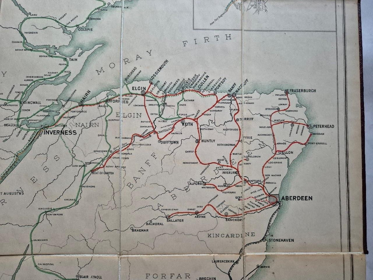 The Great North of Scotland Railway Bill 1897 Large Folding Map Original Scarce