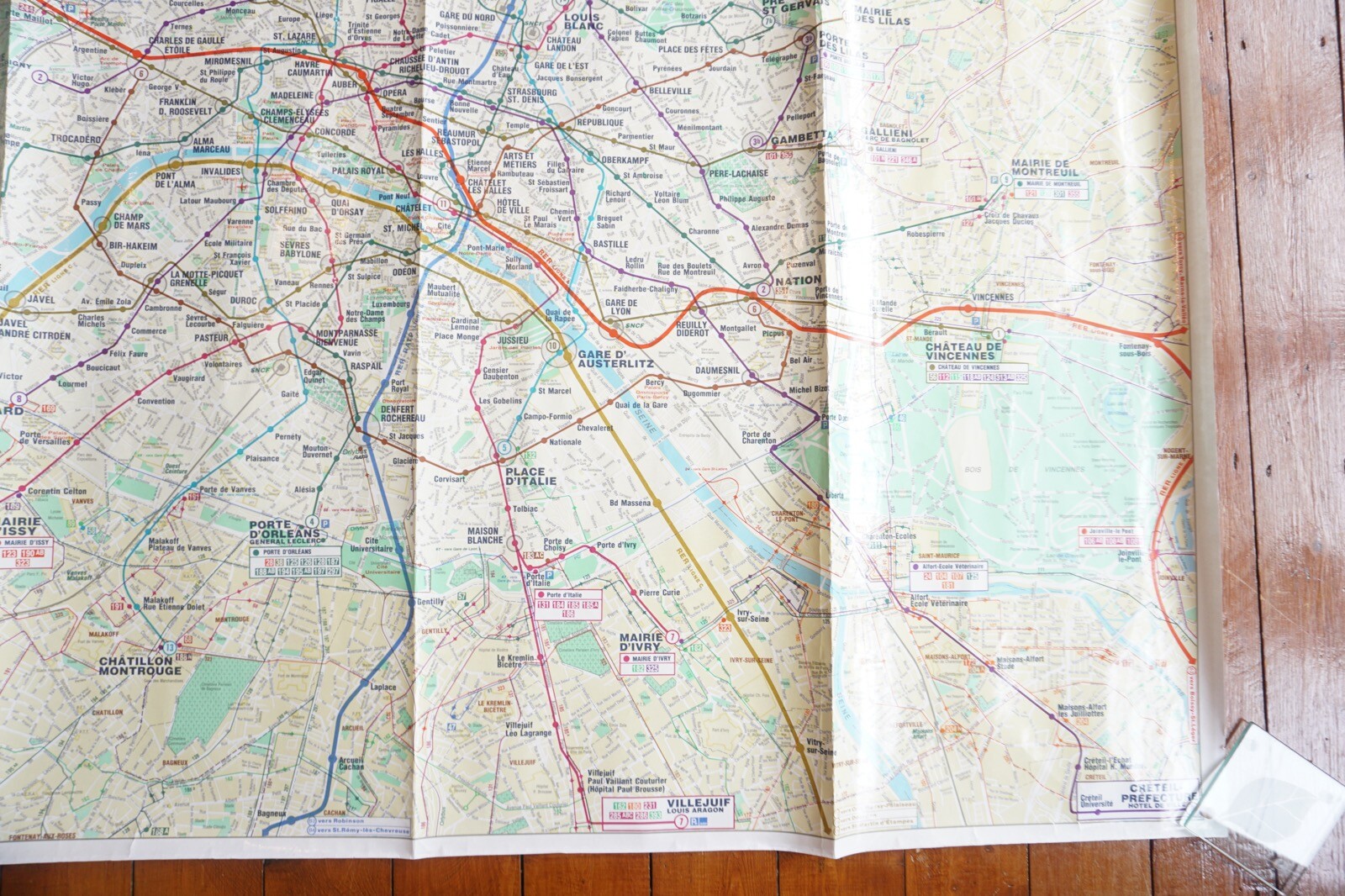 1986 France RATP Metro Underground Tube Map Railway Quad Poster