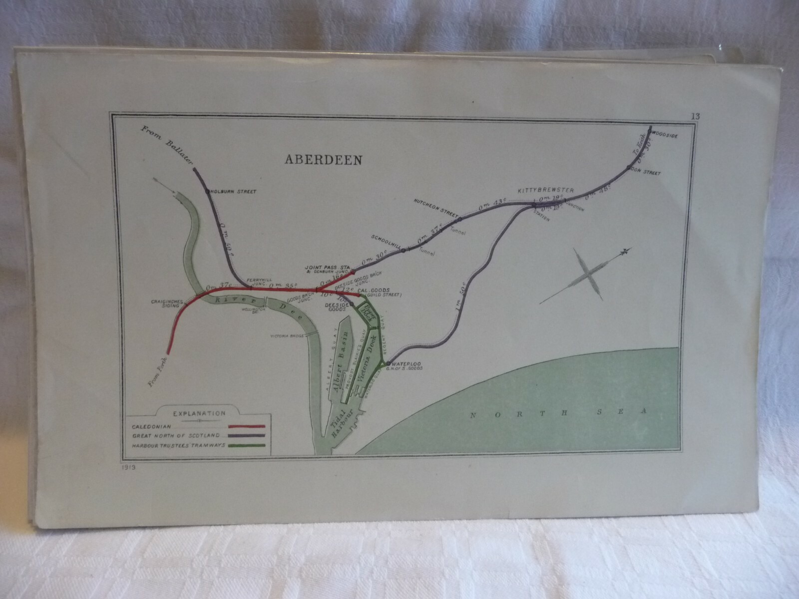 EA04 -0011- Railway Clearing House Map – Aberdeen- 1913