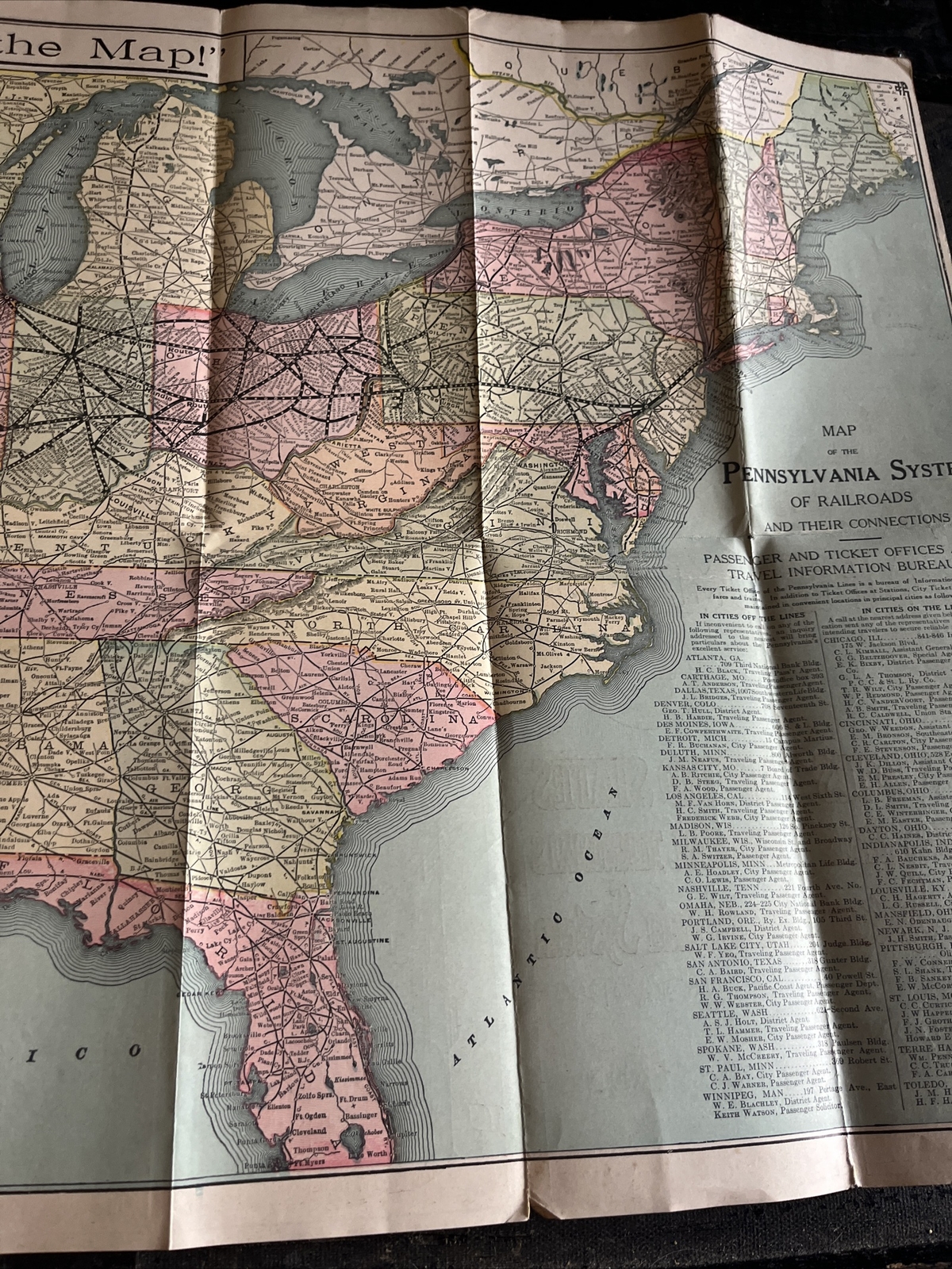 PENNSYLVANA RAILROAD 1919 MAPS OF UNITED STATES & PRINCIPAL TERMINALS SYSTEM