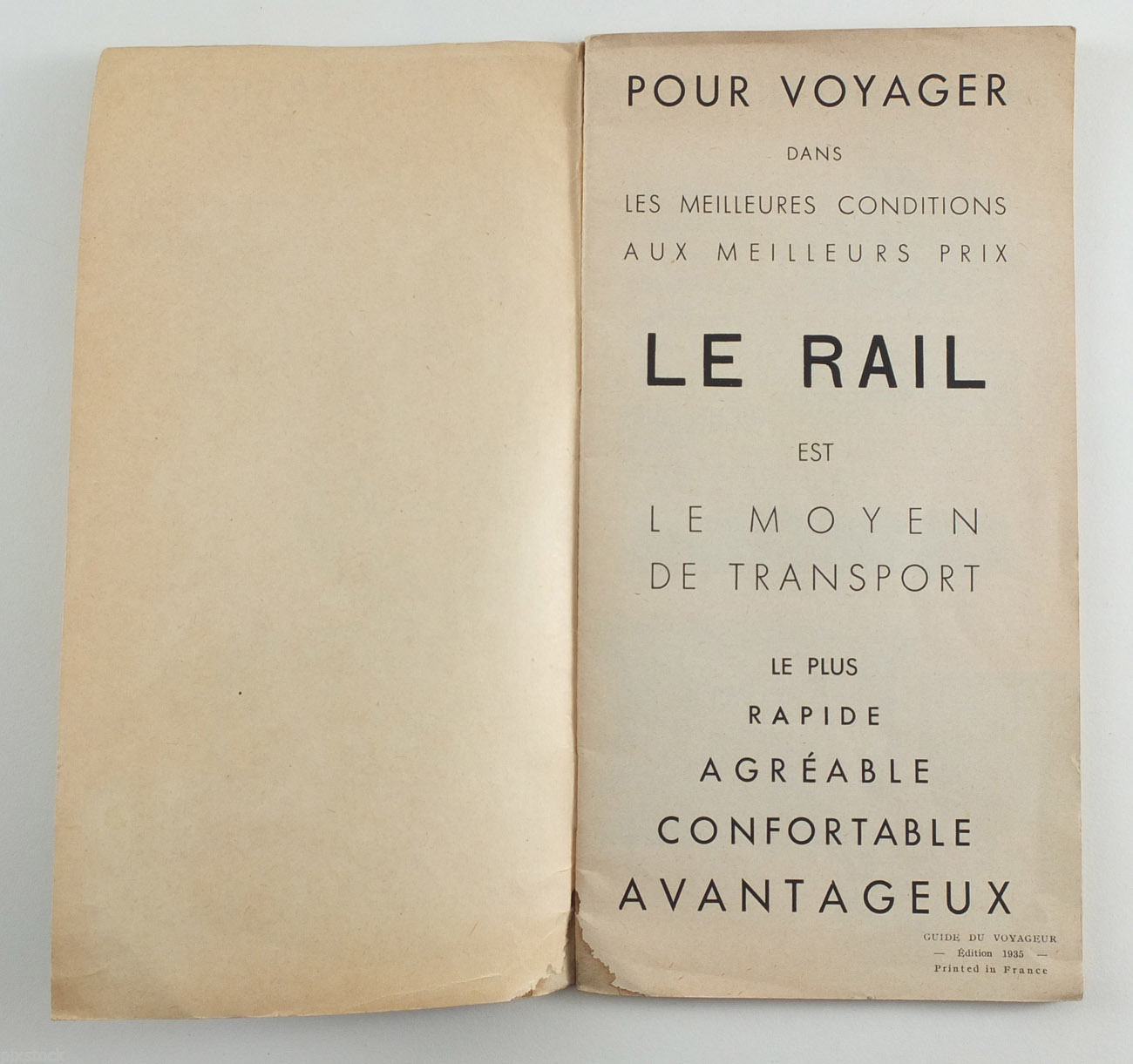 1935 France FRENCH Railways Practical Guide Book for Tourists