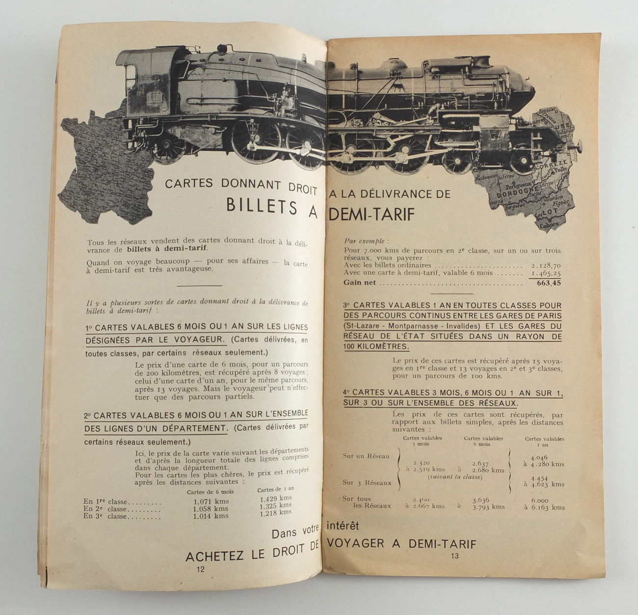 1935 France FRENCH Railways Practical Guide Book for Tourists
