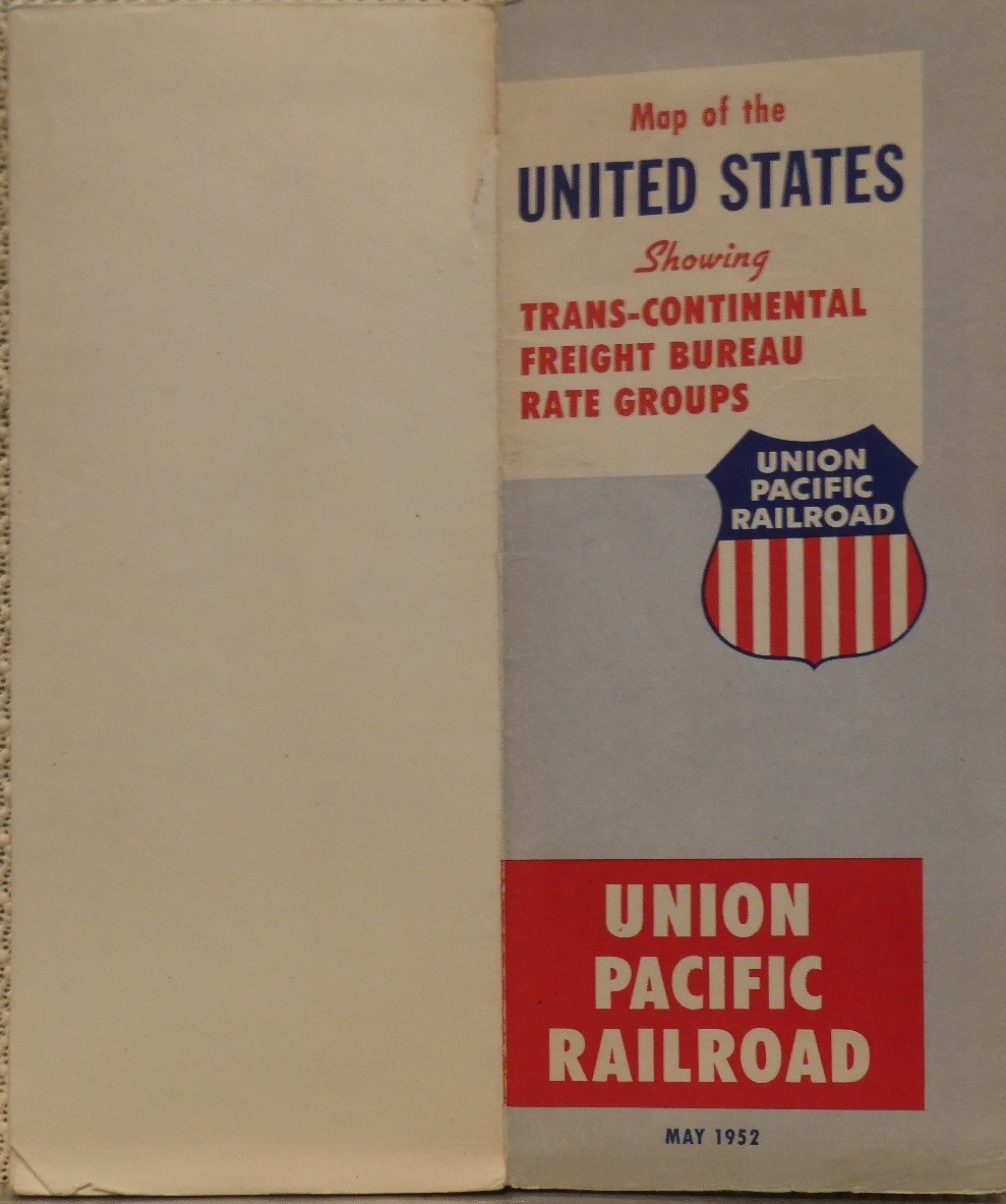 Railroad Map Union Pacific Railroad Map Transcontinental Freight Rates 1952