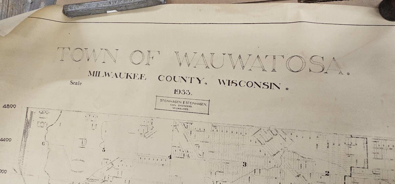 1933 Town of Wauwatosa, WI Map Poster #176