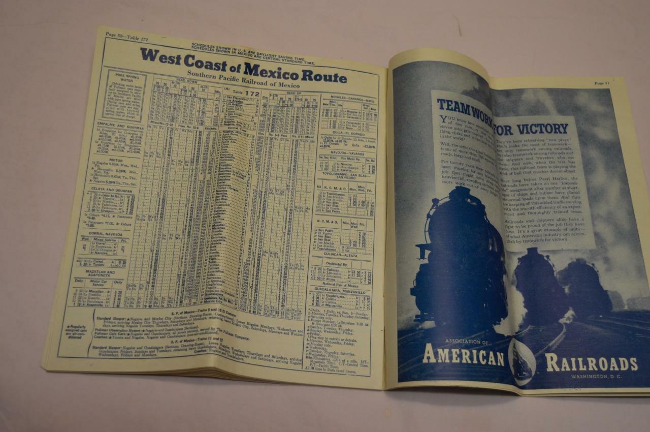 1943 SOUTHERN PACIFIC RAILROAD MAP LOUISIANA TEXAS NEW MEXICO MEXICO ARIZONA