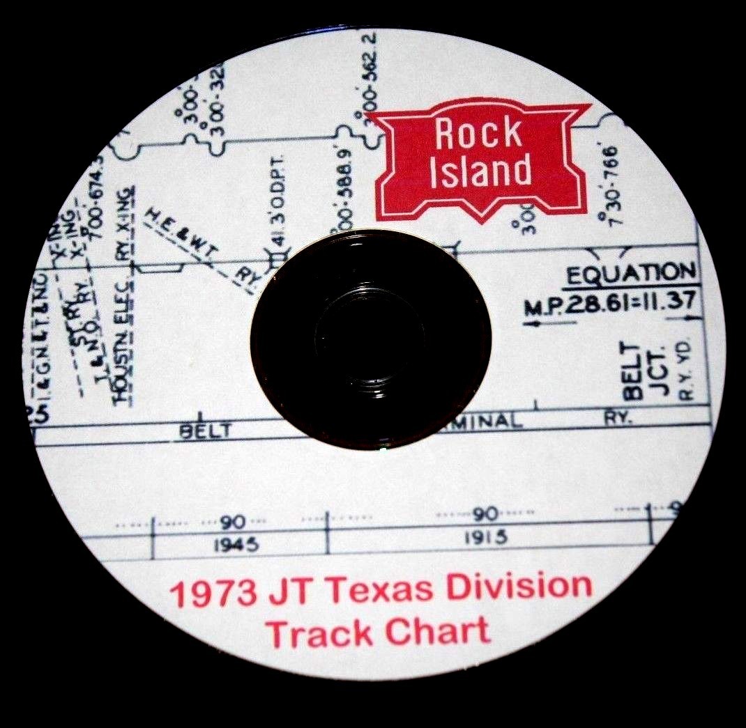 Rock Island 1973 Jt Texas Division Track Chart Pages on DVD