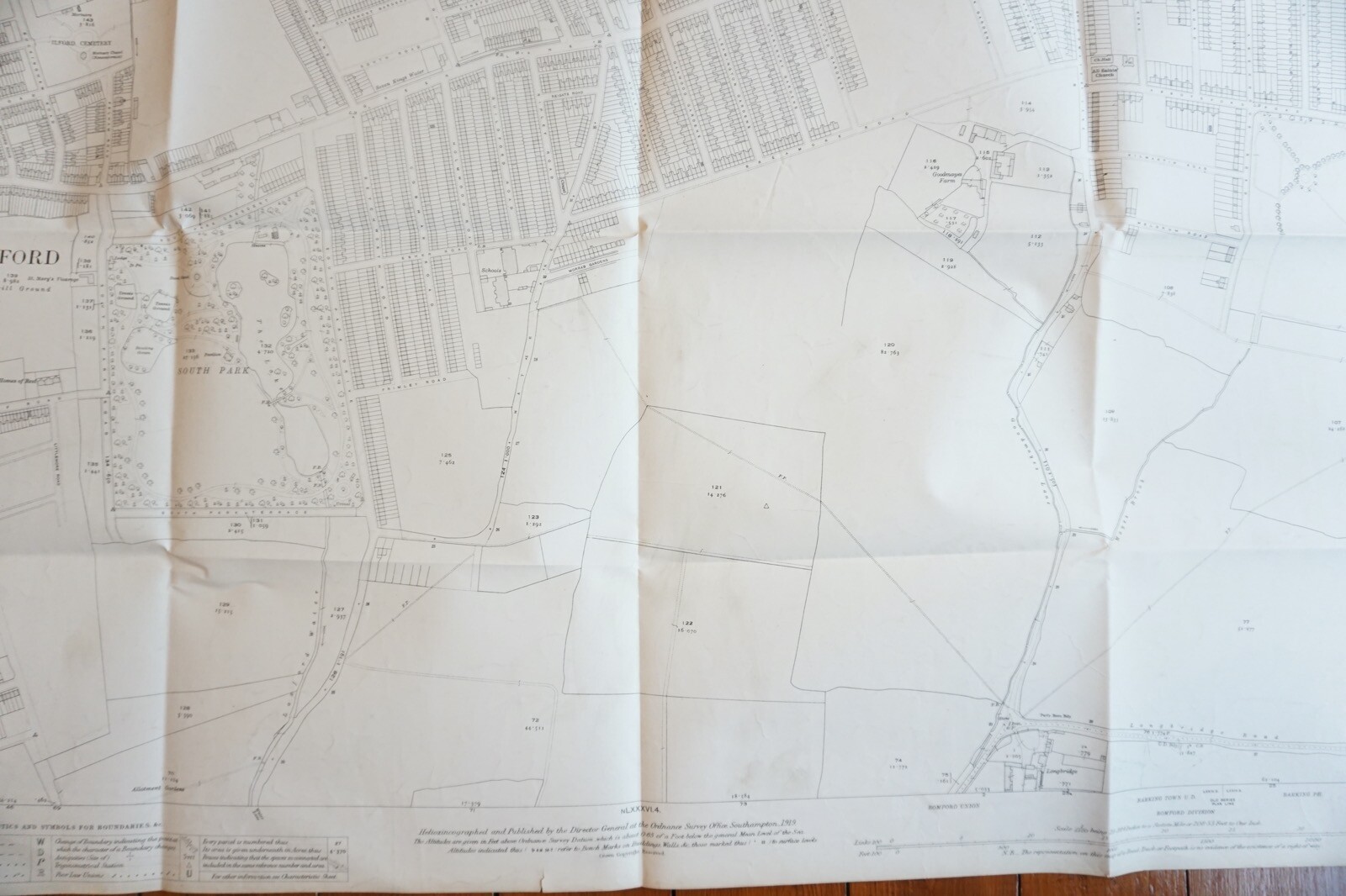 1919 Ilford Seven Kings Station GER Great Eastern Railway OS Railway Map