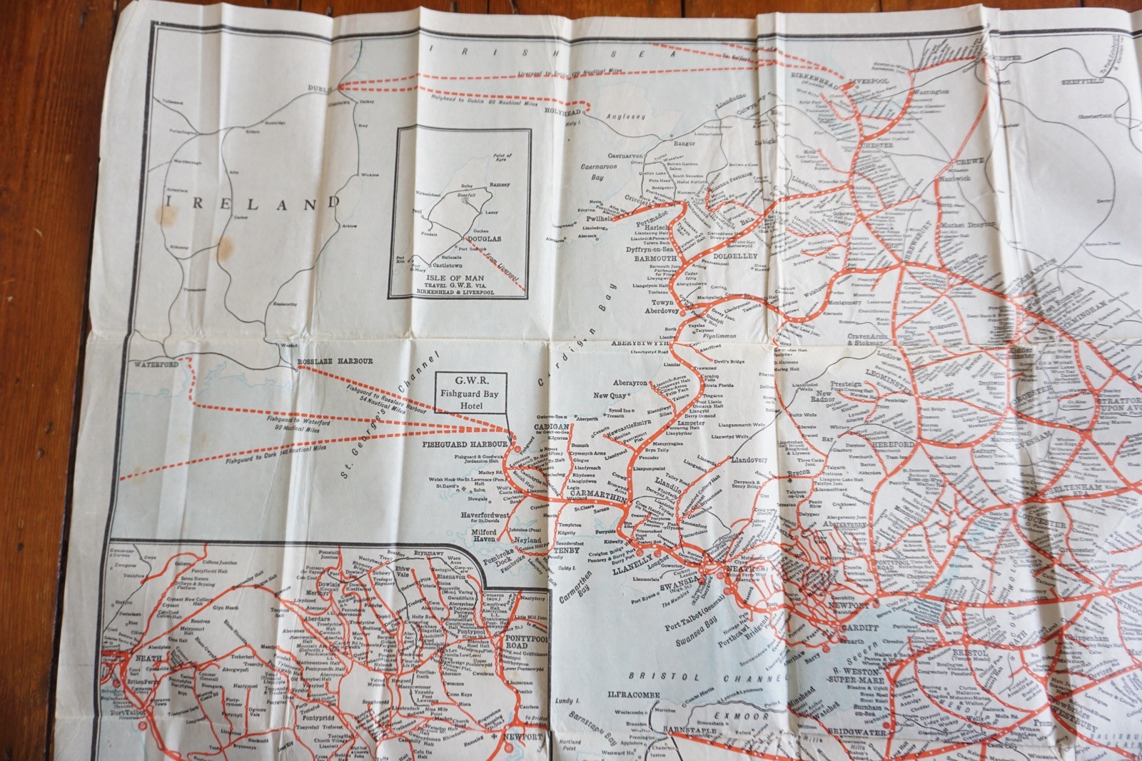 GWR Great Western Railway Map 66cm x 51cm Ref 26