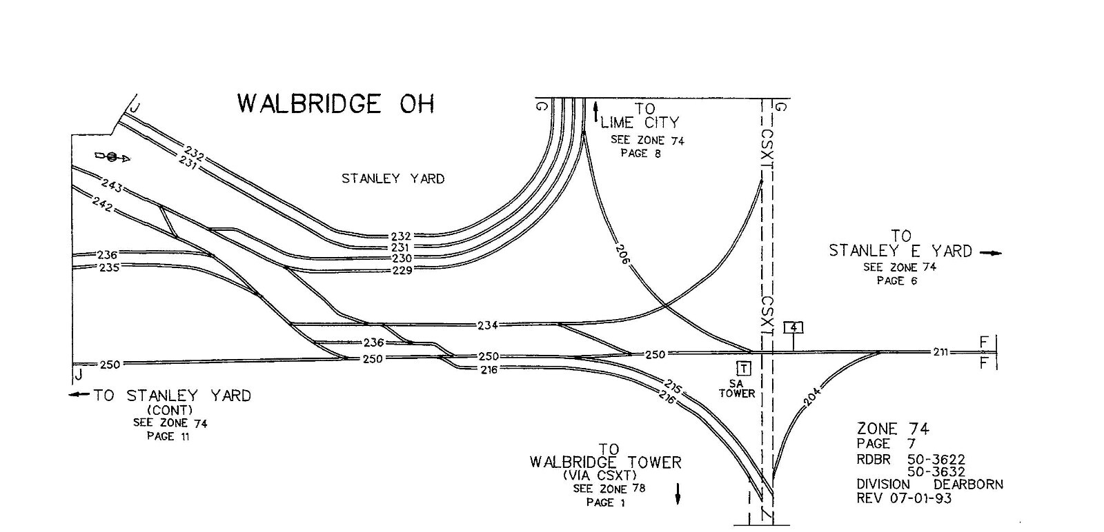 Conrail 1995 Dearborn Div Volume 2 Zone-Track-Spot “ZTS” Maps PDF Pages on DVD