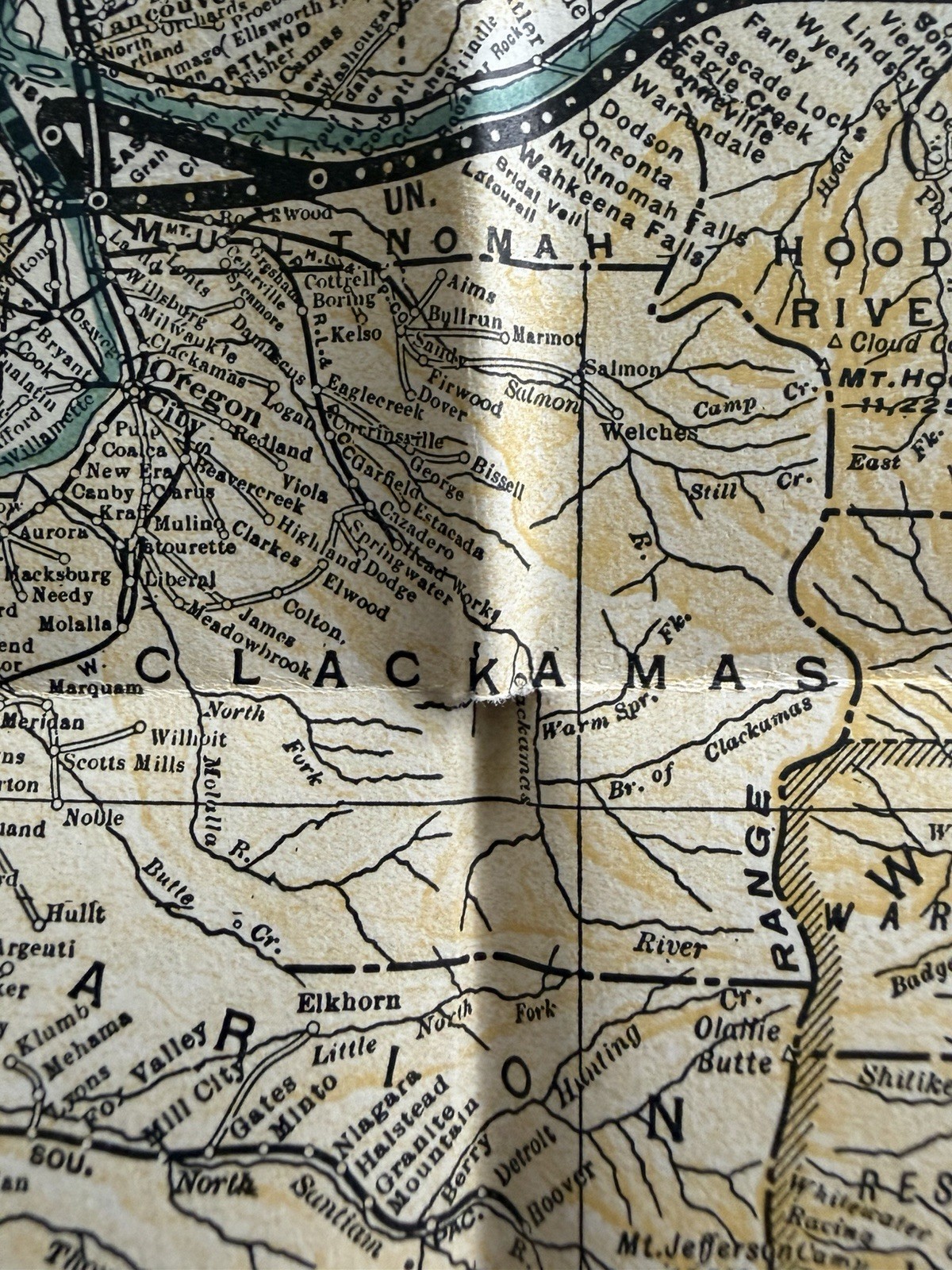 1915 Map Of The Pacific Northwest Oregon Washington Idaho Union Pacific System