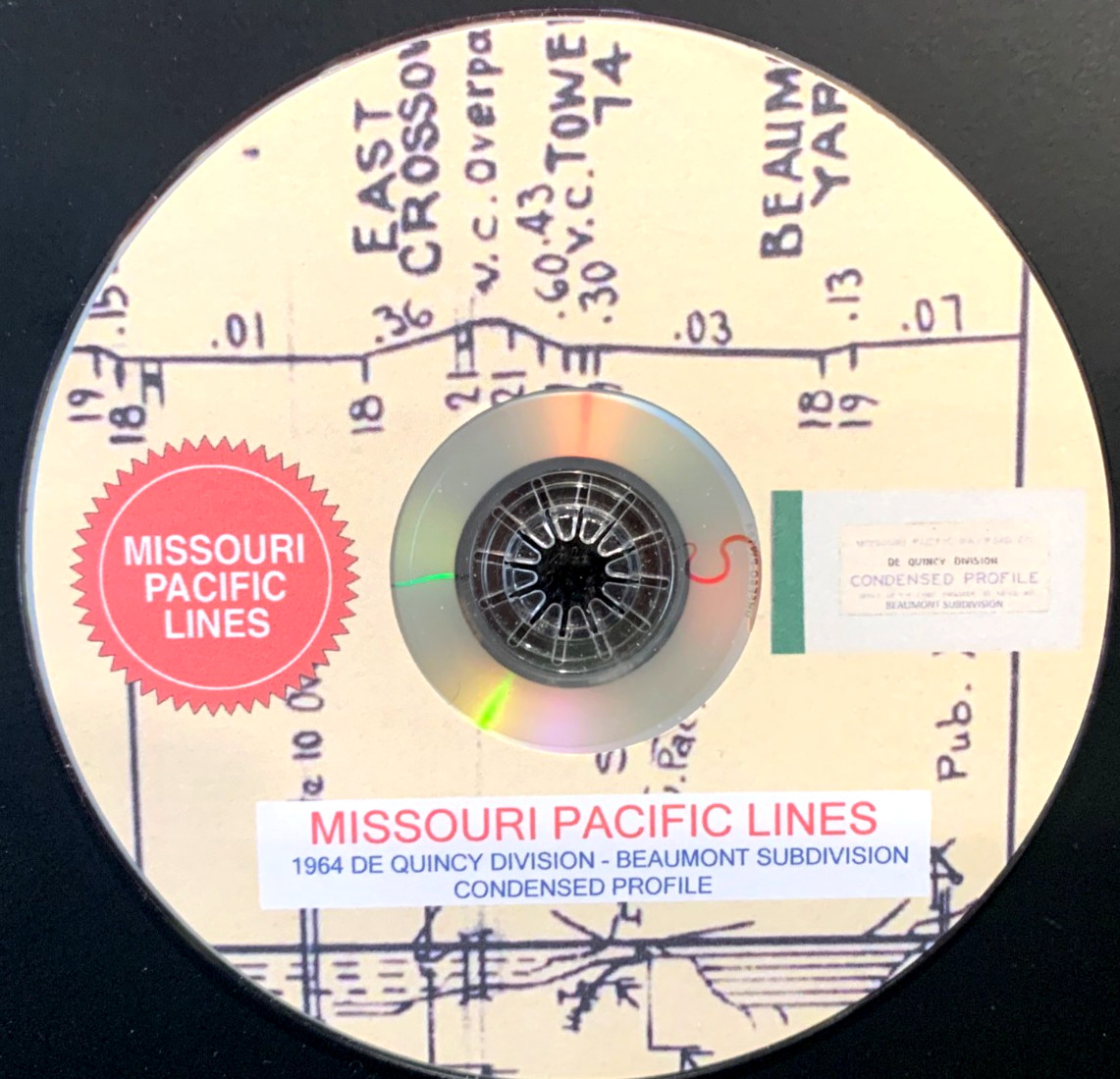 Missouri Pacific 1964 DeQuincy Div Beaumont Condensed Profile PDF Pages on DVD