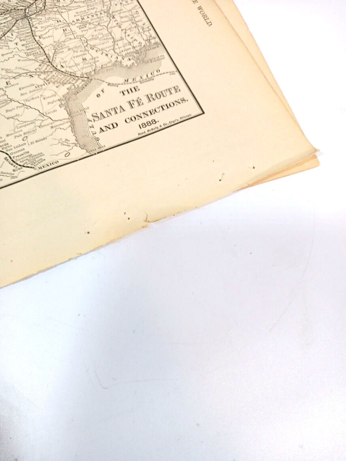Antique Railroad Routes Maps Santa Fe Missouri Pacific Union Pacific Atlas page