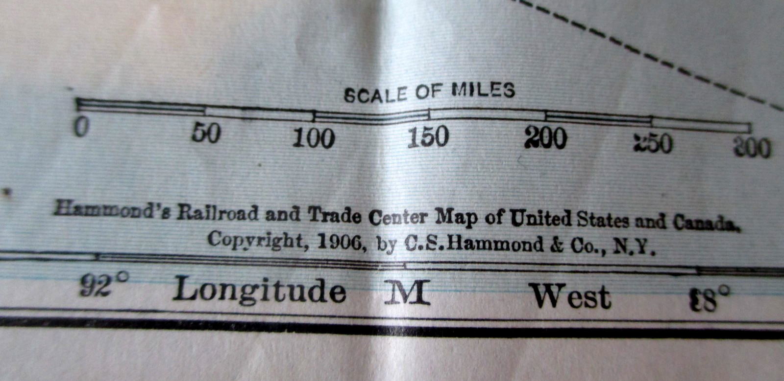 1906-UNITED STATES & CANADA HAMMONDS RAILROAD MAP & 1904 MEXICO HAMMONDS MAP-21″