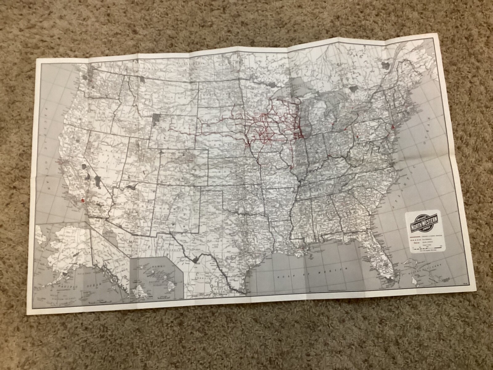 1979 CHICAGO AND NORTH WESTERN TRANSPORTATION COMPANY SYSTEM MAP