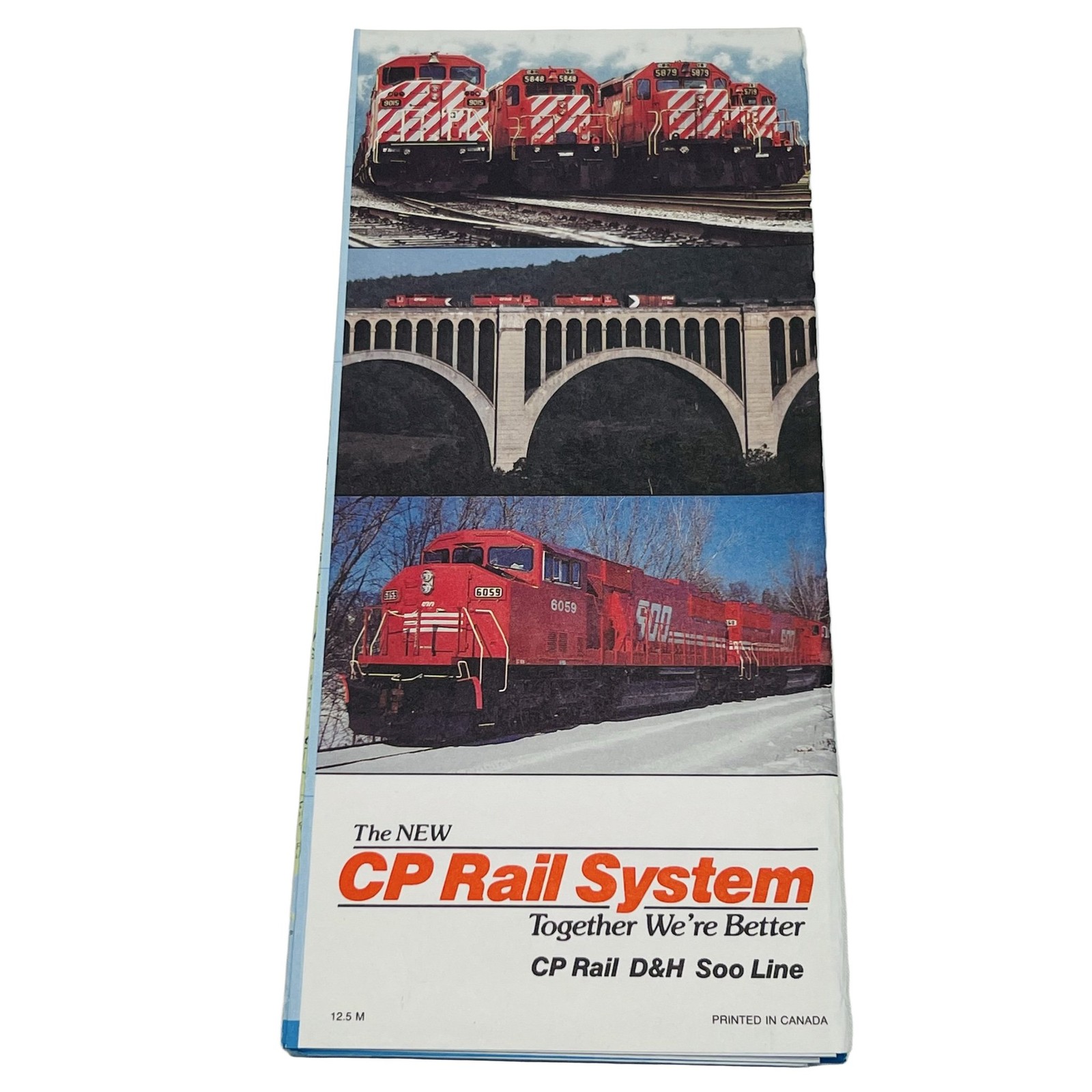 Canadian Pacific 1991 Rail System Map Train Enthusiast Collectible