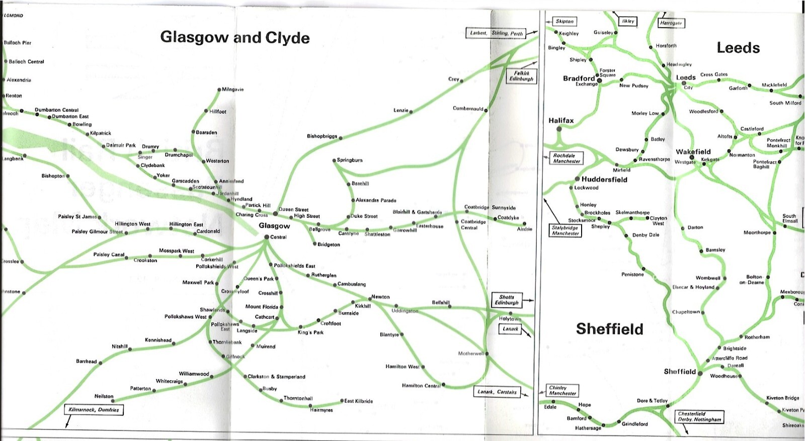 BR 1970 + 1971 maps Major station ed Glasgow Birmingham Snow Hill Keswick Louth