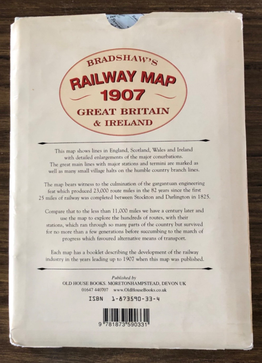 Reproduction (2004) of Bradshaw’s 1907 railway map, Great Britain and Ireland