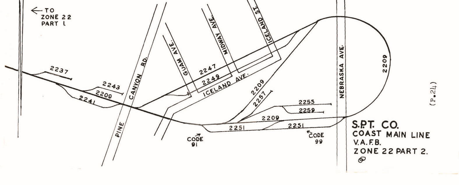 Southern Pacific RR 1979 S.L.O. to Gaviota S.P.I.N.S. Zones 2-28PDF pages on DVD