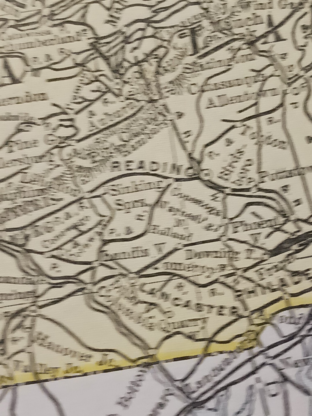 ~ 1897 Train Route Map OHIO & Pennsylvania all Railroad Lines Stations 9″ x 11″