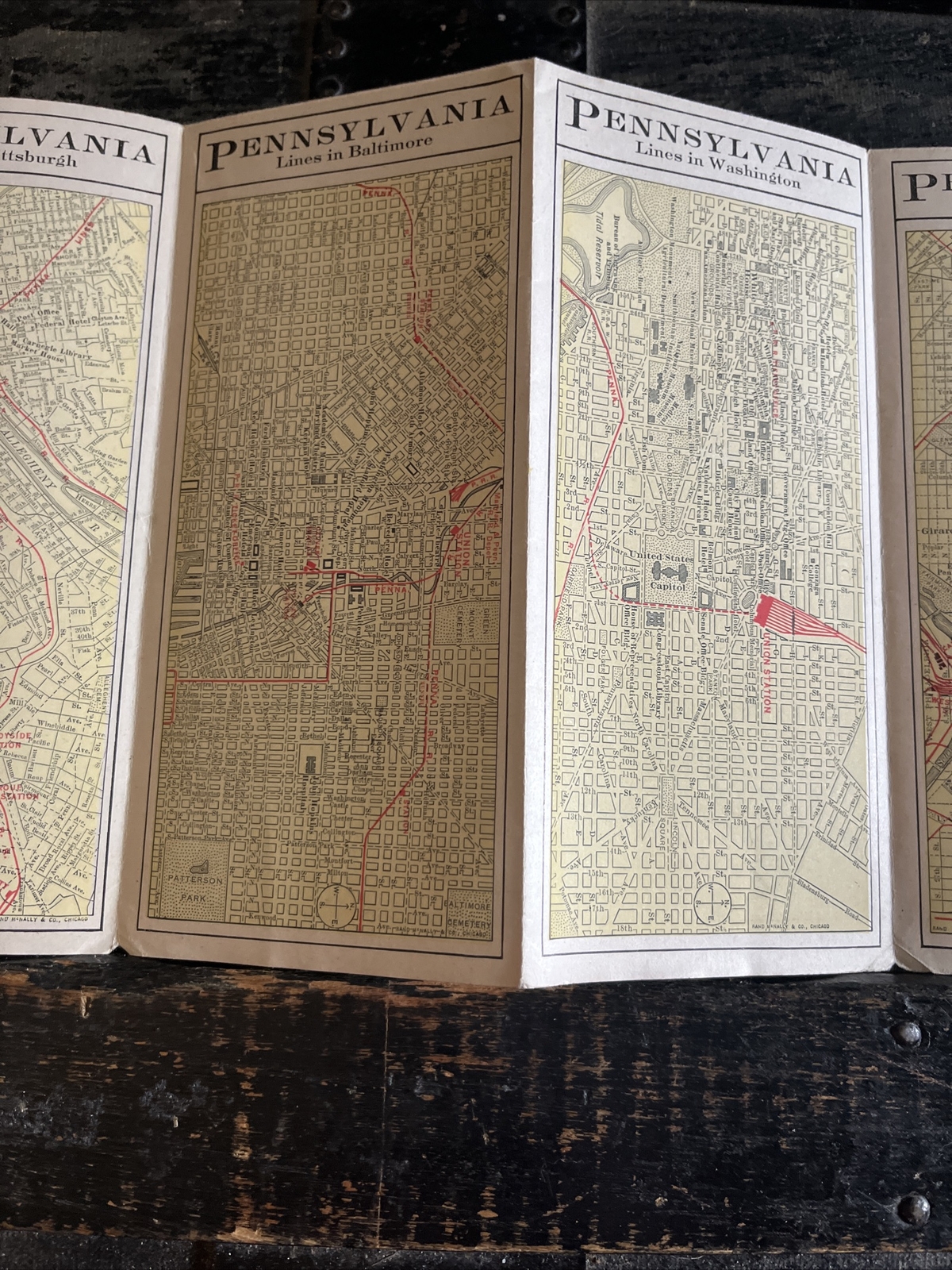 PENNSYLVANA RAILROAD 1919 MAPS OF UNITED STATES & PRINCIPAL TERMINALS SYSTEM