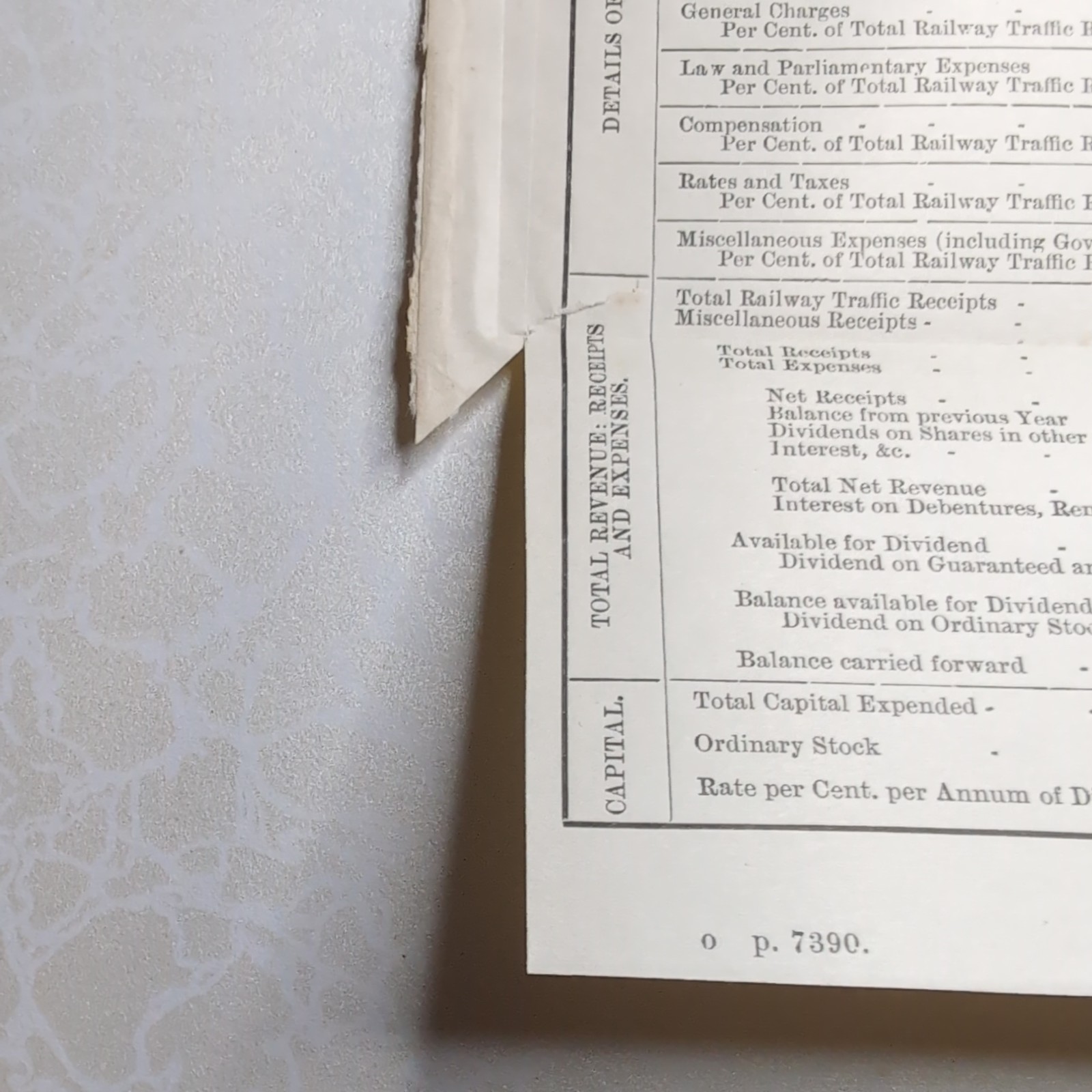 Original 1899 Railway Comparison Accounts Principal English and Scotch Railway