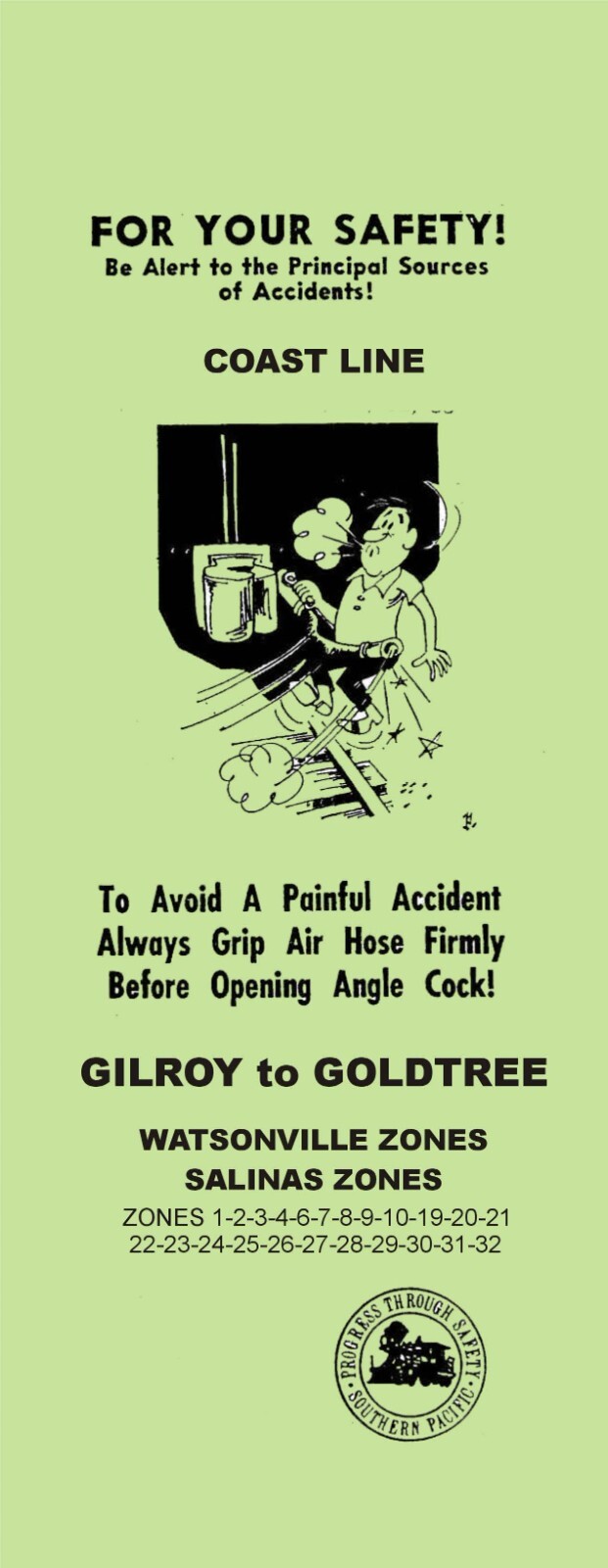 Southern Pacific RR 1973 Coast Line Gilroy to Goldtree SPINS PDF pages on DVD