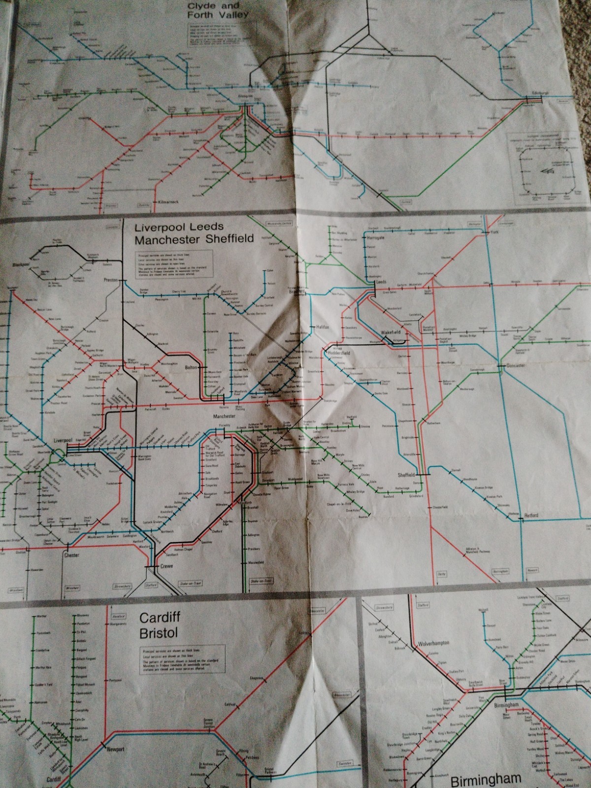 British Rail Passenger Network Map 1979-1980