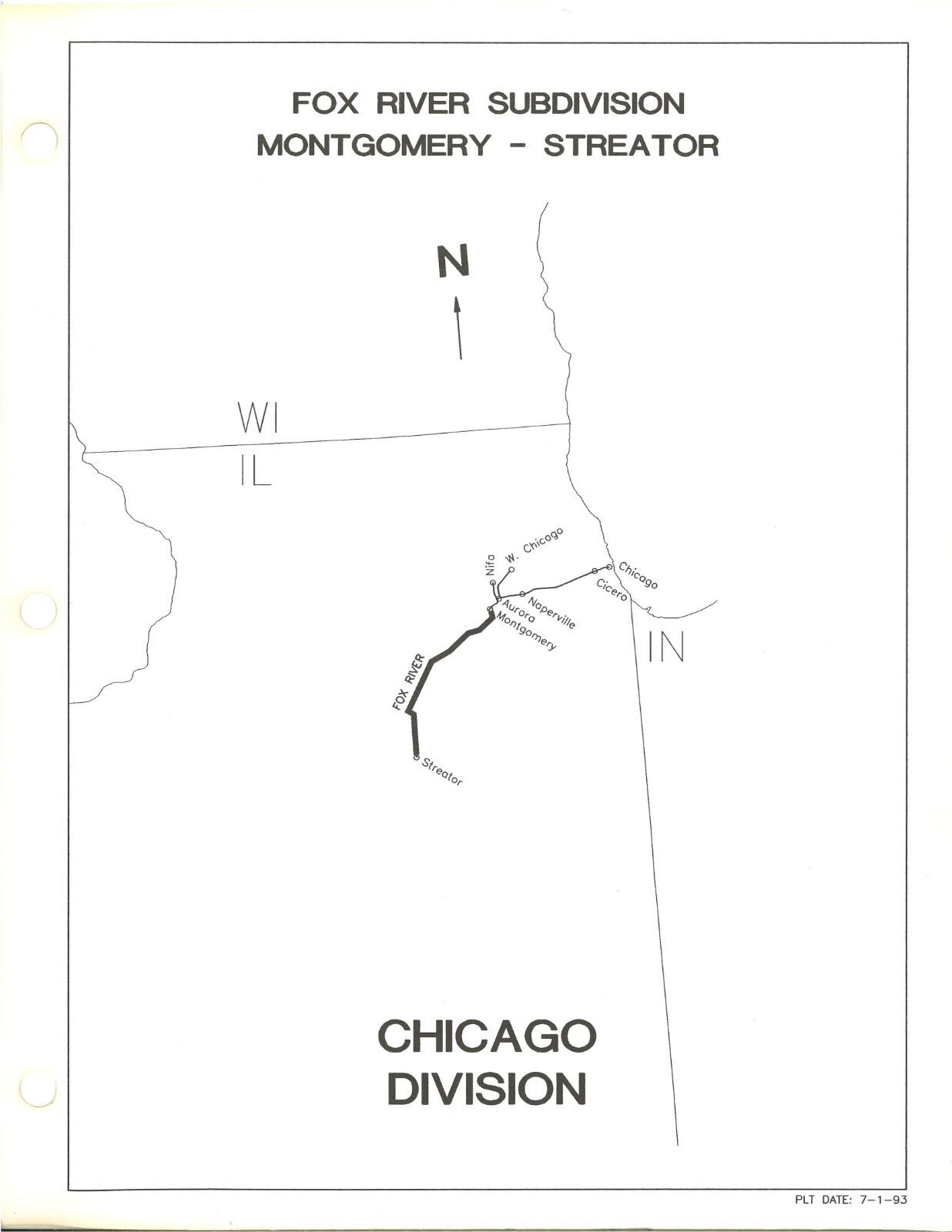 Burlington Northern 1993 Chicago Division Track Charts PDF Pages on DVD