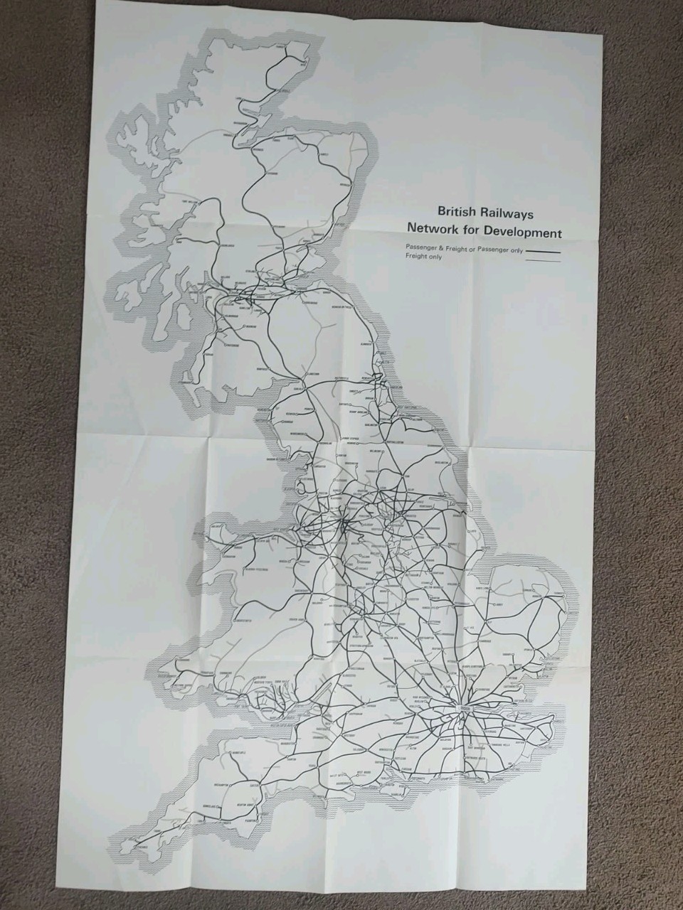 Ministry of Transport British Railways Board Networ Development March 1967 Map