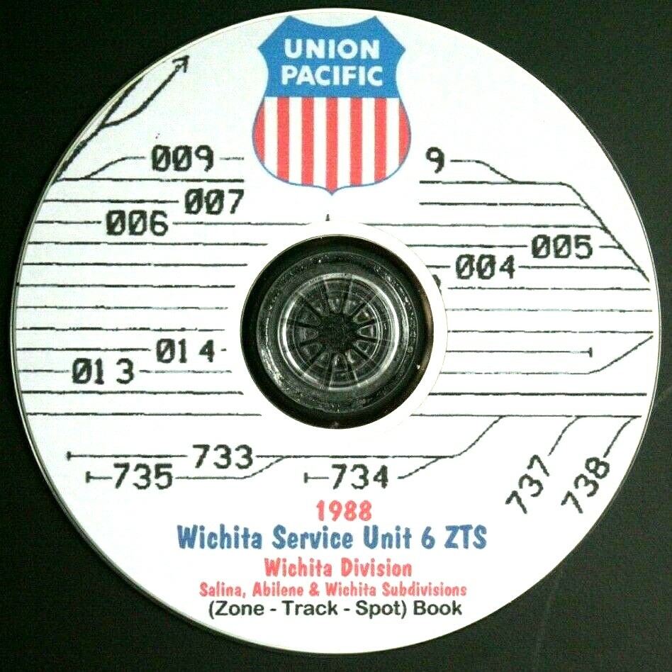Union Pacific 1988 Wichita Service Unit 6 Illinois Division ZTS PDF Pages on DVD