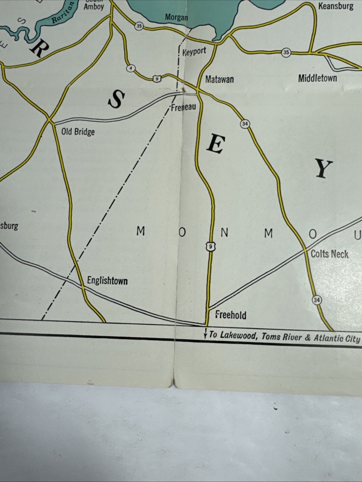 RARE 1938 New York City Map NYC Road Highway Bridge Tunnel PORT AUTHORITY