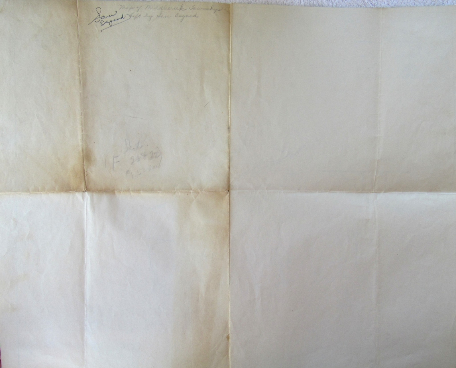 1950 PRR Map Middle Creek Township Kreamer PA Railroad Road Highway Map Route US