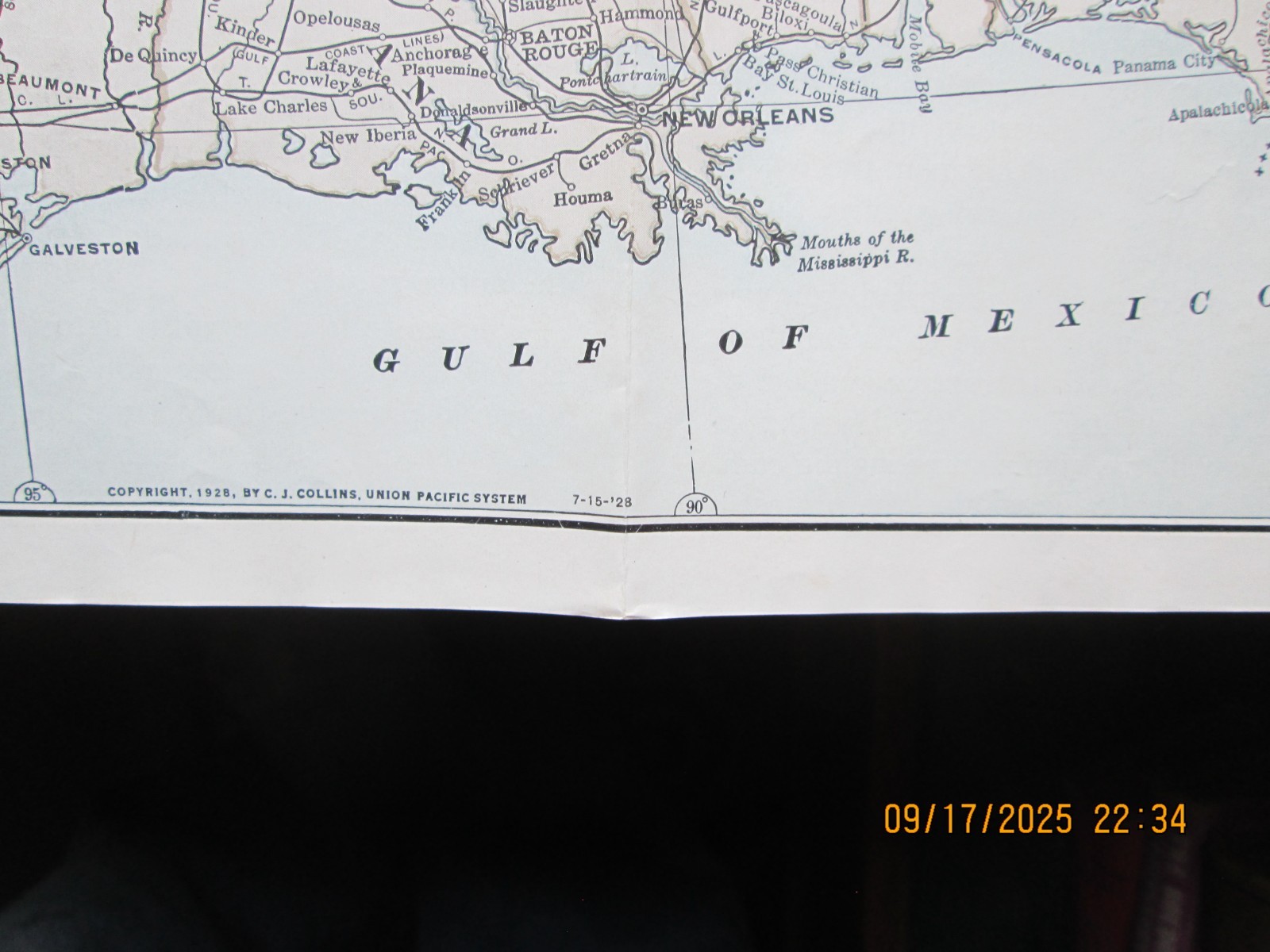 Map of the United States Union Pacific system 1928