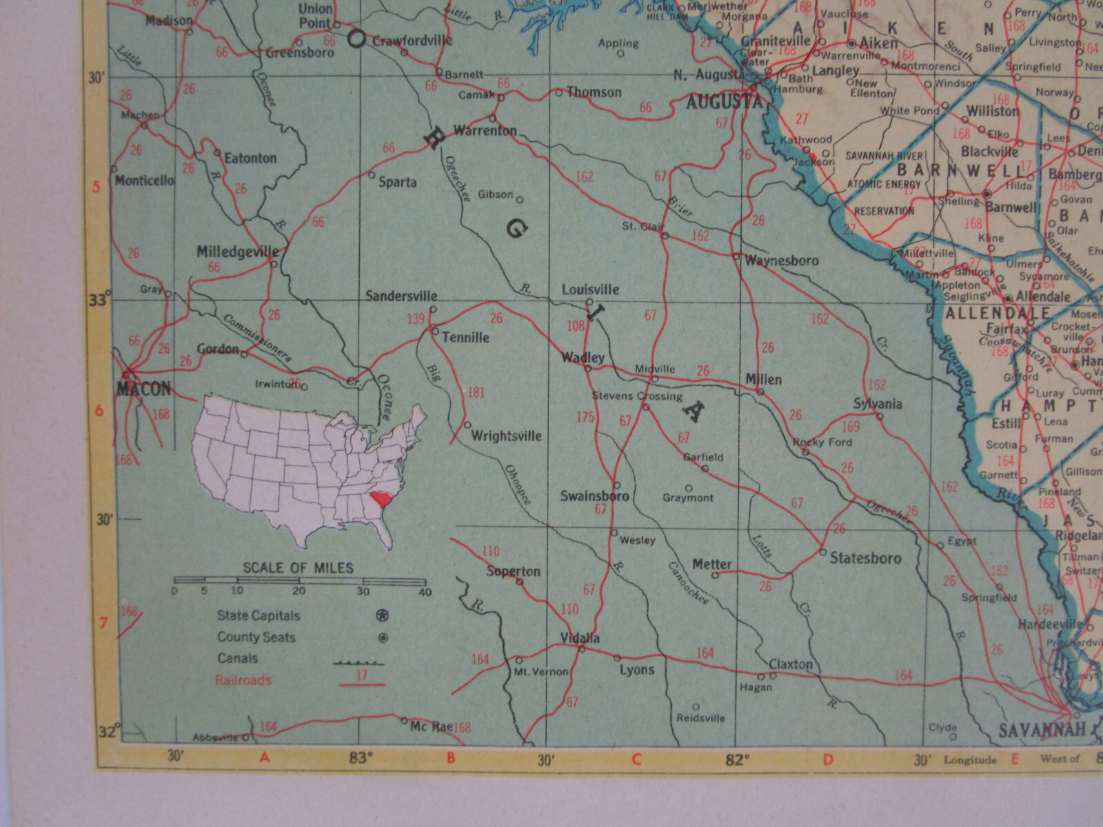 PA SC 1952 PENNSYLVANIA State RAILROAD Map STEWARTSTOWN RR or SOUTH CAROLINA Map