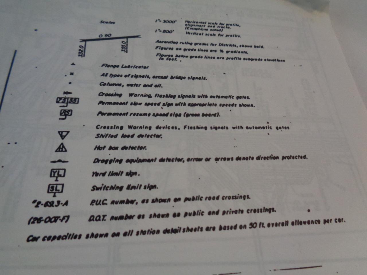 VINTAGE 1991 AT&SF SANTA FE RR ROUTE FAMILIARIZATION CHART CENTRAL REGION