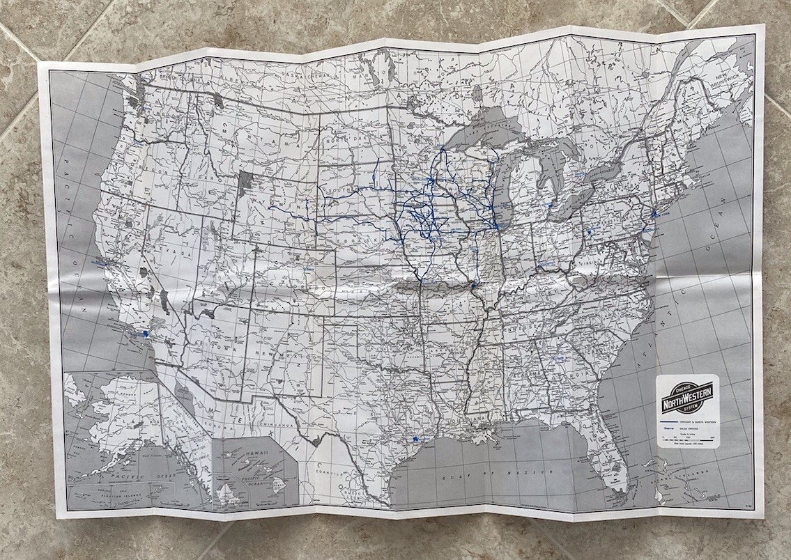 Chicago and North Western 1985 System Map