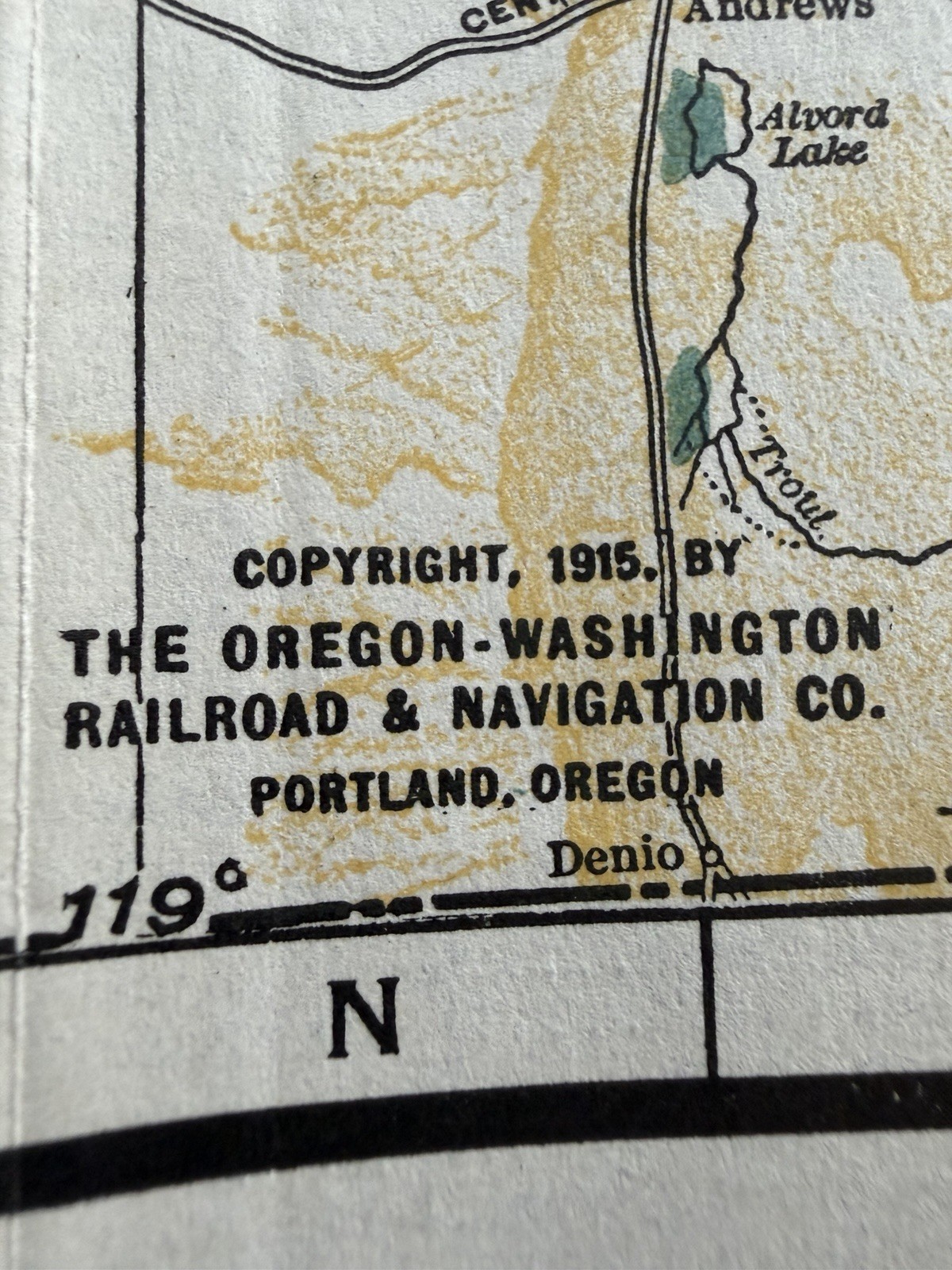 1915 Map Of The Pacific Northwest Oregon Washington Idaho Union Pacific System