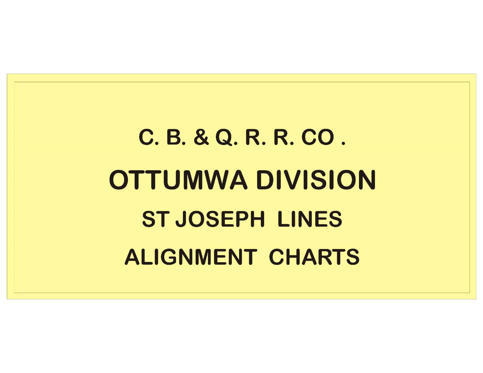 CB & Q RR Burlington Route1967 St Joseph Lines Track Chart PDF Pages on DVD