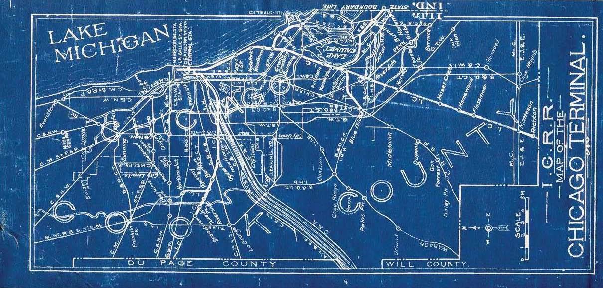 Illinois Central RR 1942 Chicago Terminal Condensed Profiles PDF pages on DVD