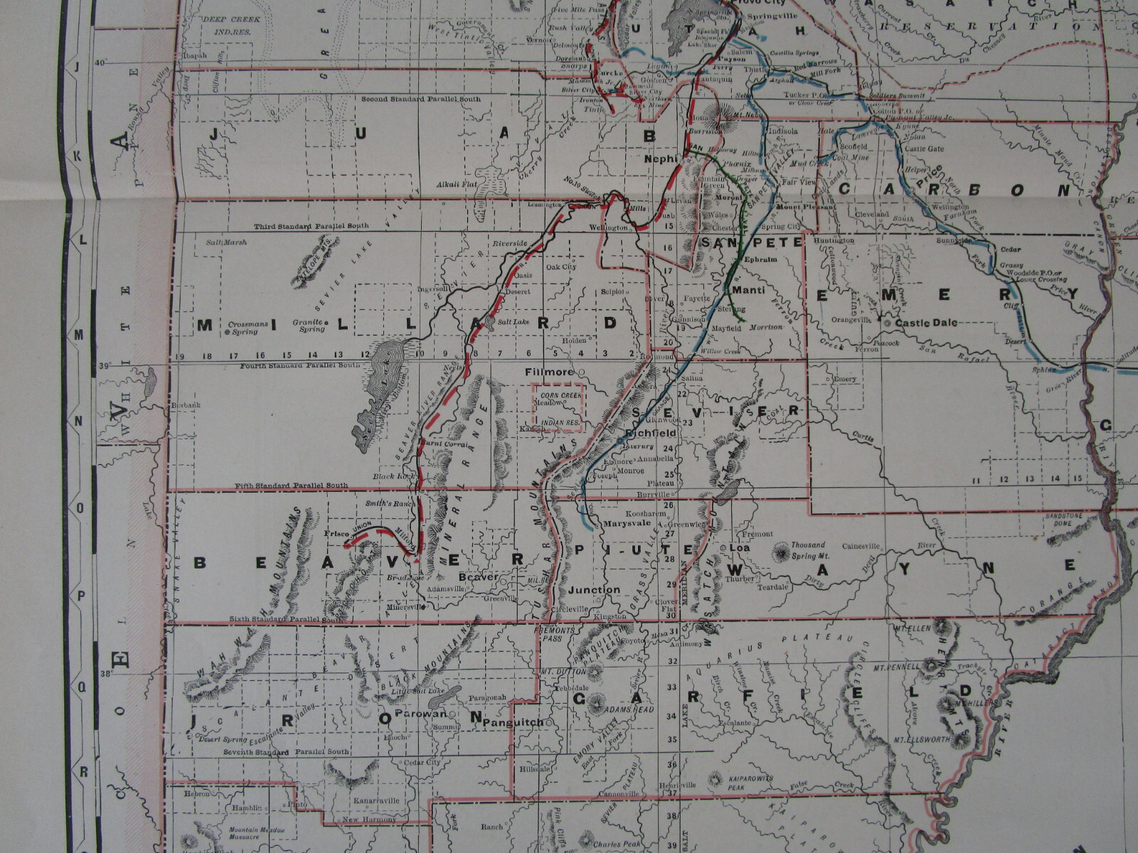 UT 1897 UTAH CRAM STEAM RAILROAD Map. Cram. OGDEN & HOT SPRINGS RR; SP; UP