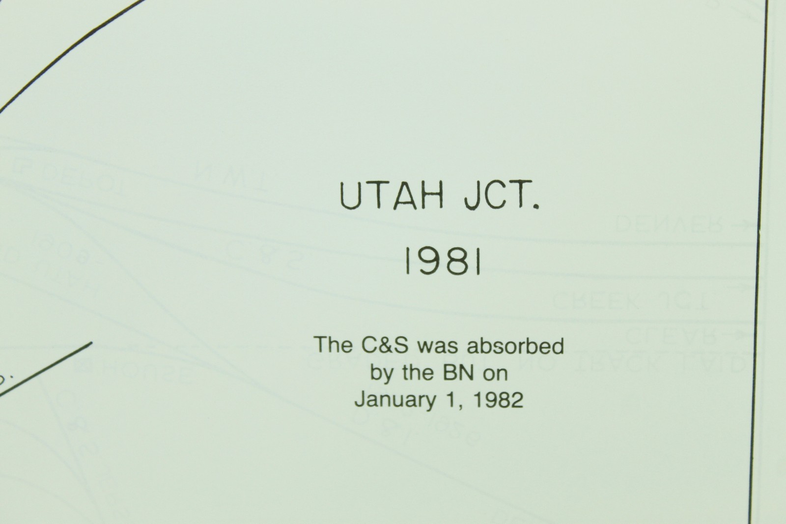 Vintage Utah JCT Timeline 1870-1949 1981 Railroad Map