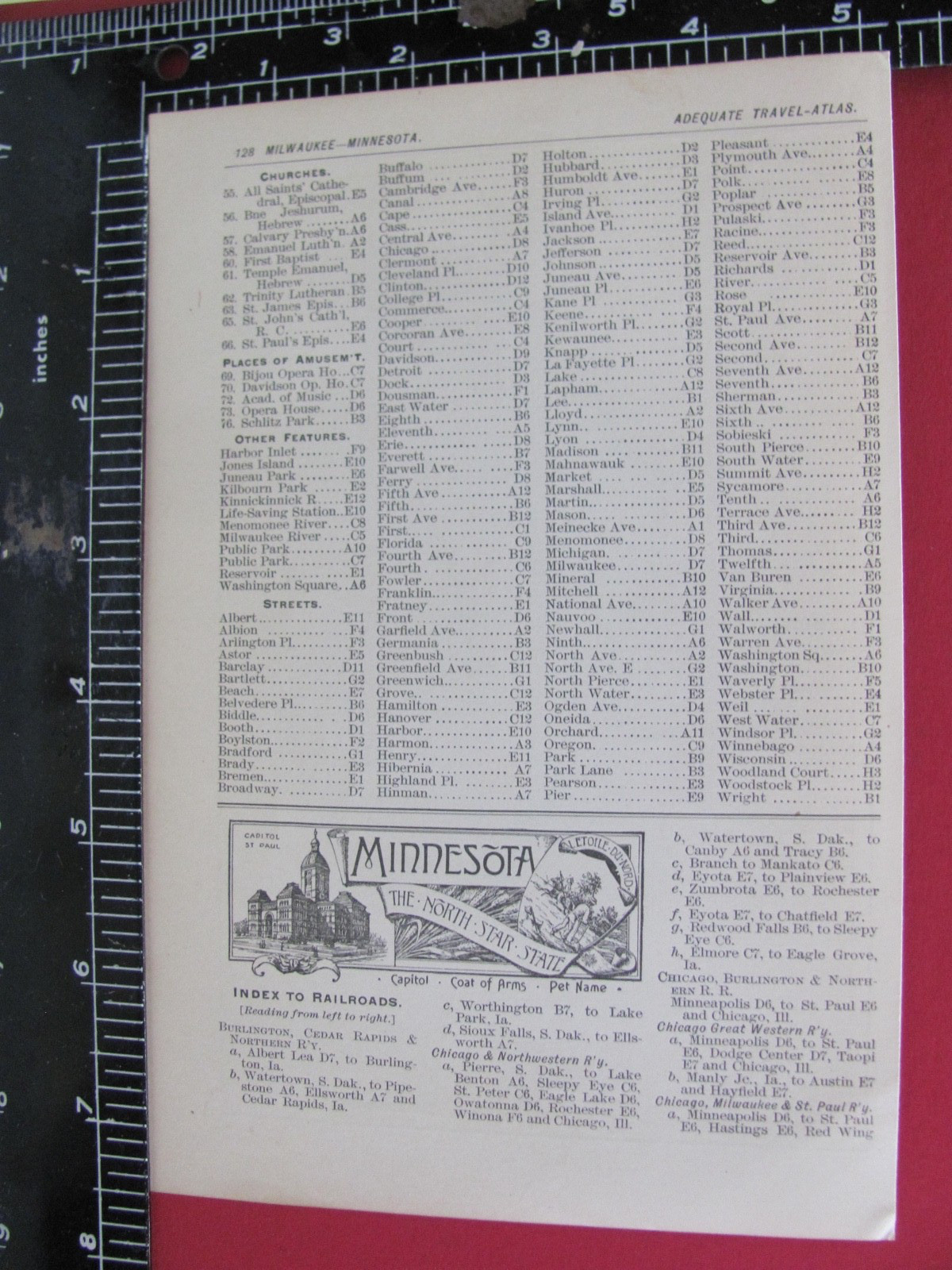 1893 MINNESOTA MINNEAPOLIS ST PAUL MAPS GENEALOGY HISTORY RAILROADS DEPOTS DATA