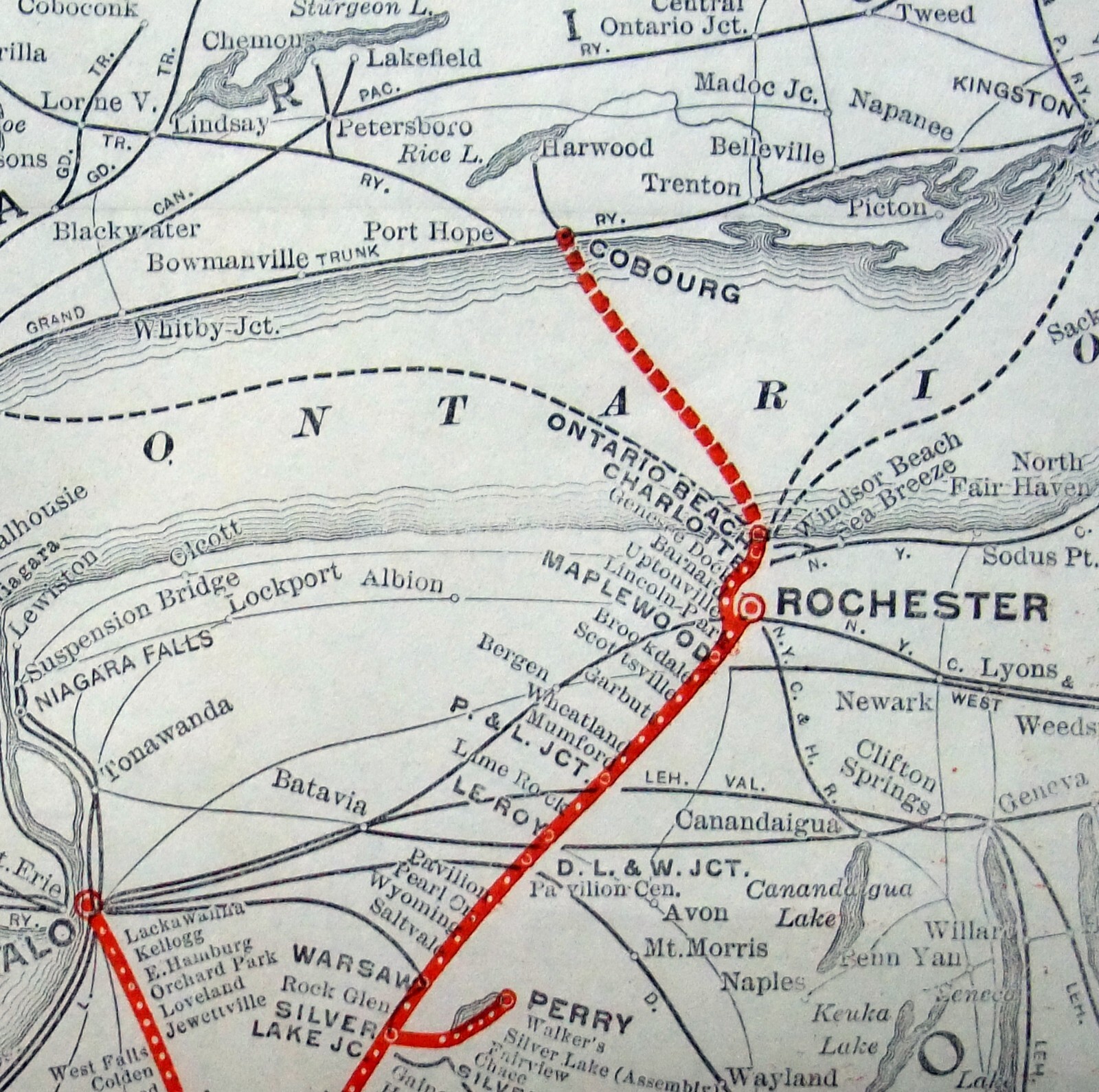 Buffalo Rochester & Pittsburgh Railway – Original 1917 Map by Poor’s Publishing